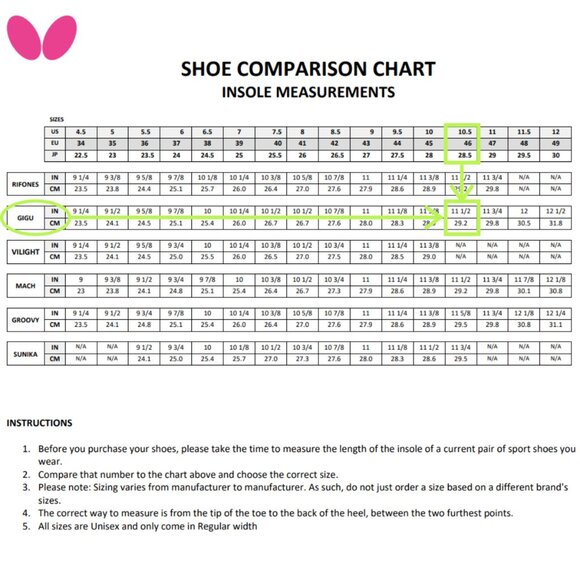 Butterfly LEZOLINE GIGU Table Tennis Shoes White-Silver SZ 10.5 - Picture 9 of 9